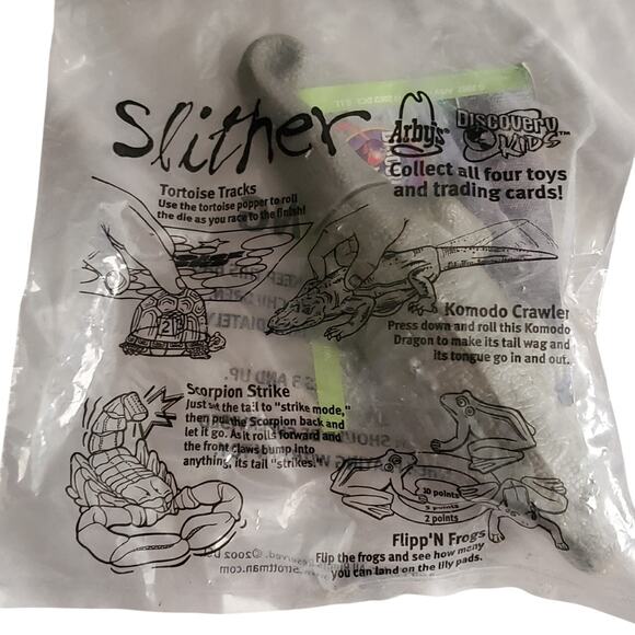 2002 Arbys Discovery Kids Slither Komodo Crawler New in Package - Picture 1 of 2